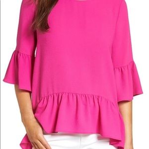 Gibson ruffle hem top, NWOT
